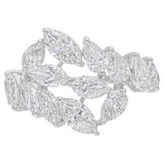 Bague en or blanc 18 carats avec diamant poire marquise de 2,86 carats certifié SGL SI/H Bague en or blanc 18 carats avec diamant poire marquise de 2,86 carats certifié SGL SI/H