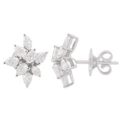 Orecchini con diamanti a pera da 1,70 carati SI Clarity HI Color Oro bianco 18 carati