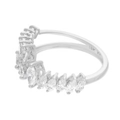 Marquise Cut Diamond Open Ring, 1.40 Carats, 18K White Gold