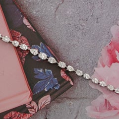Pulsera de diamantes de 5,01 quilates, pureza SI y color GH, en oro blanco de 18 quilates