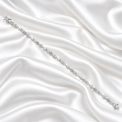 Pulsera de diamantes de 4,13 quilates, pureza SI y color GH, en oro blanco de 18 quilates