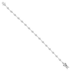 Natural 7.01 Carat Marquise Diamond Bracelet 18 Karat White Gold