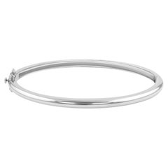 Pulsera tipo brazalete de oro blanco de 14k: joya minimalista para el día a día, ideal como regalo