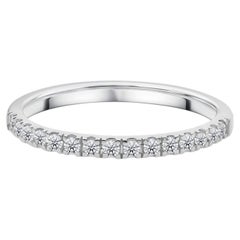 Bague demi-éternité avec diamant de 0,21 carat (SI/G) en or blanc 18 carats