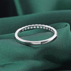 Bague demi-éternité avec diamant de 0,21 carat (SI/G) en or blanc 18 carats