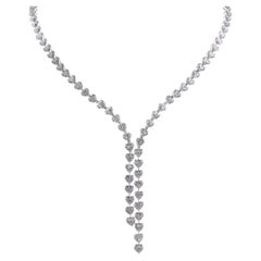 Collar con un diamante en forma de corazón de 31,83 quilates, pureza SI y color GH, en oro blanco de 18 quilates