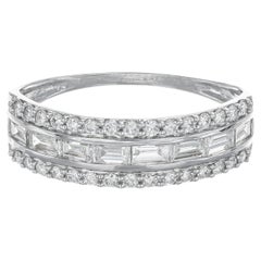 Moderner Ring mit natürlichem Diamant 0,55 Karat 18KT Weißgold