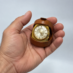 Vintage Jaeger-LeCoultre Memovox Travel Alarm Clock Original Box & Leather Case