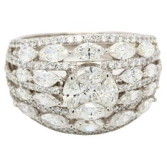 2.66 Carats Diamond Illusion Wedding Ring in 18 Karat Gold