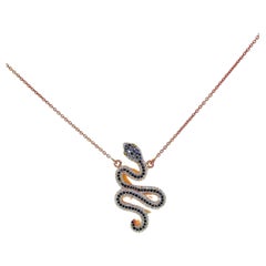 Collier serpent à diamants