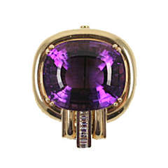Amethyst and Diamond Pendant Drop 2