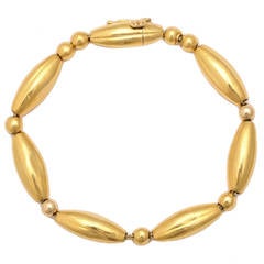 Lalaounis Bracelet à maillons en or perlé de style ancien