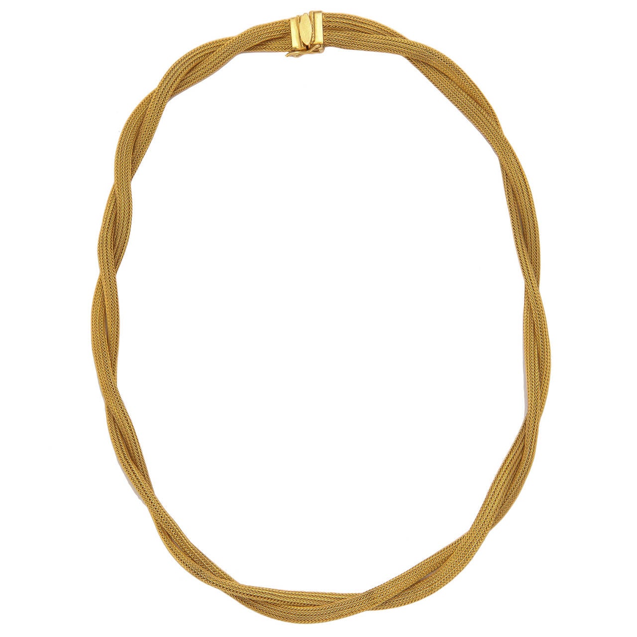 Handmade Woven gold chain For Sale