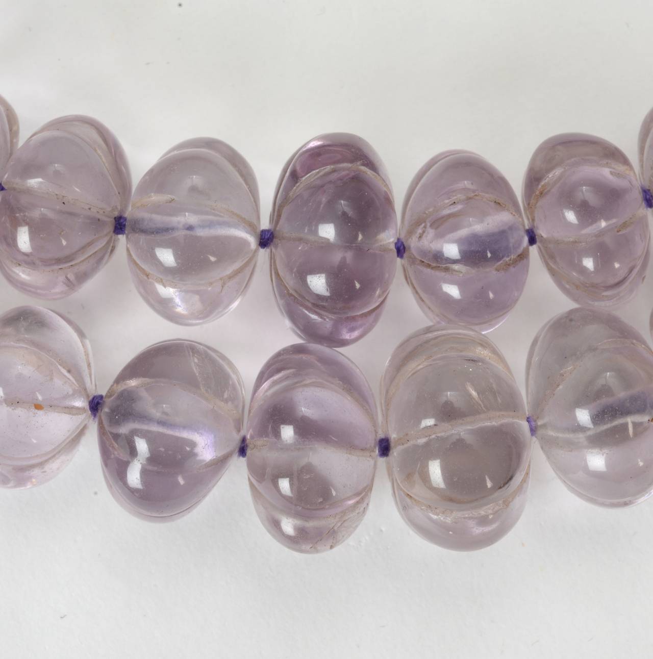 Women's Double Strand Amethyst Bead Necklace
