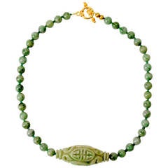Carved Jade Necklace