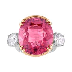PB & Co. Rose Dope 29.30 Carat Color Change Tourmaline and Spinel Gold Ring