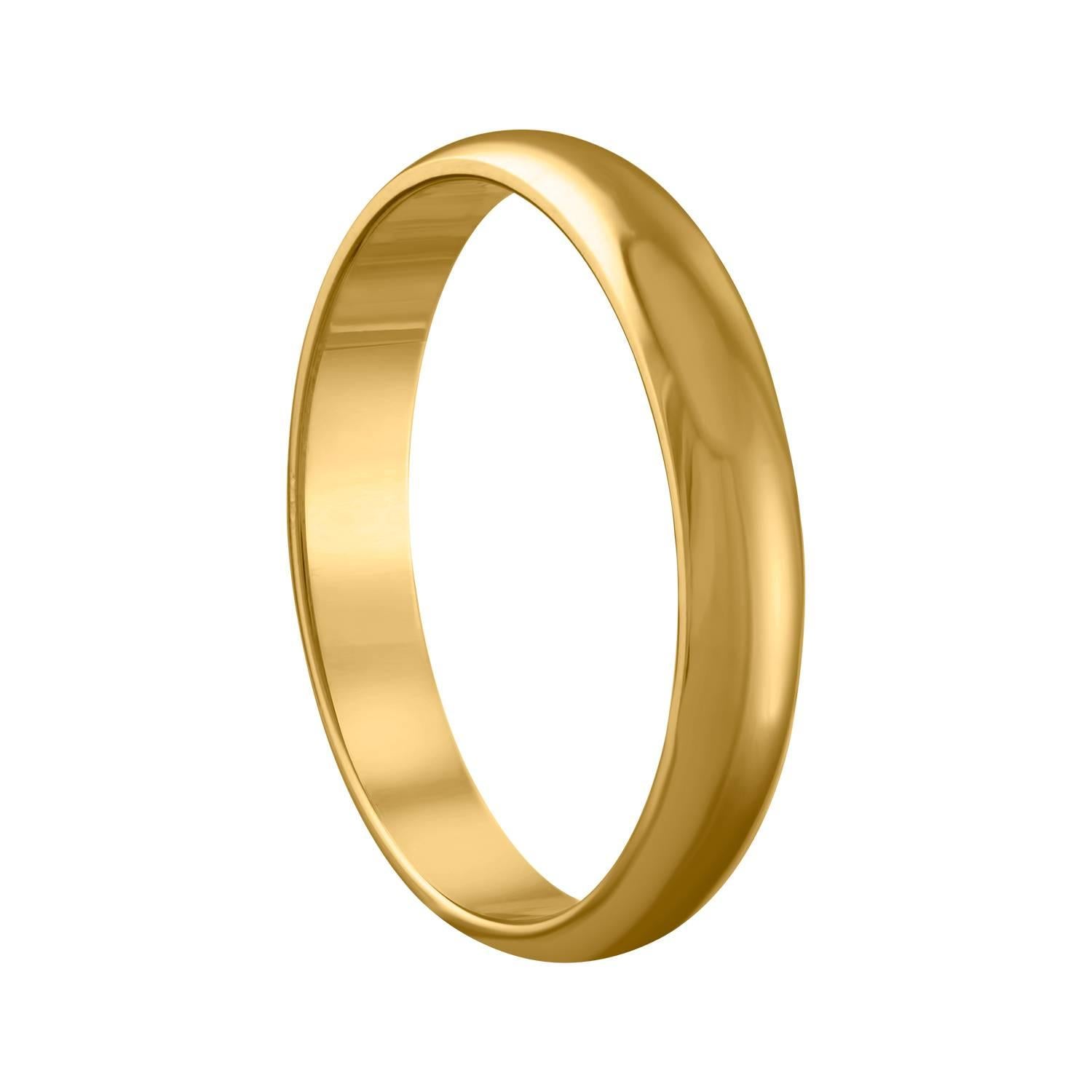 Yellow Gold Wedding Band Ring Size 12.25