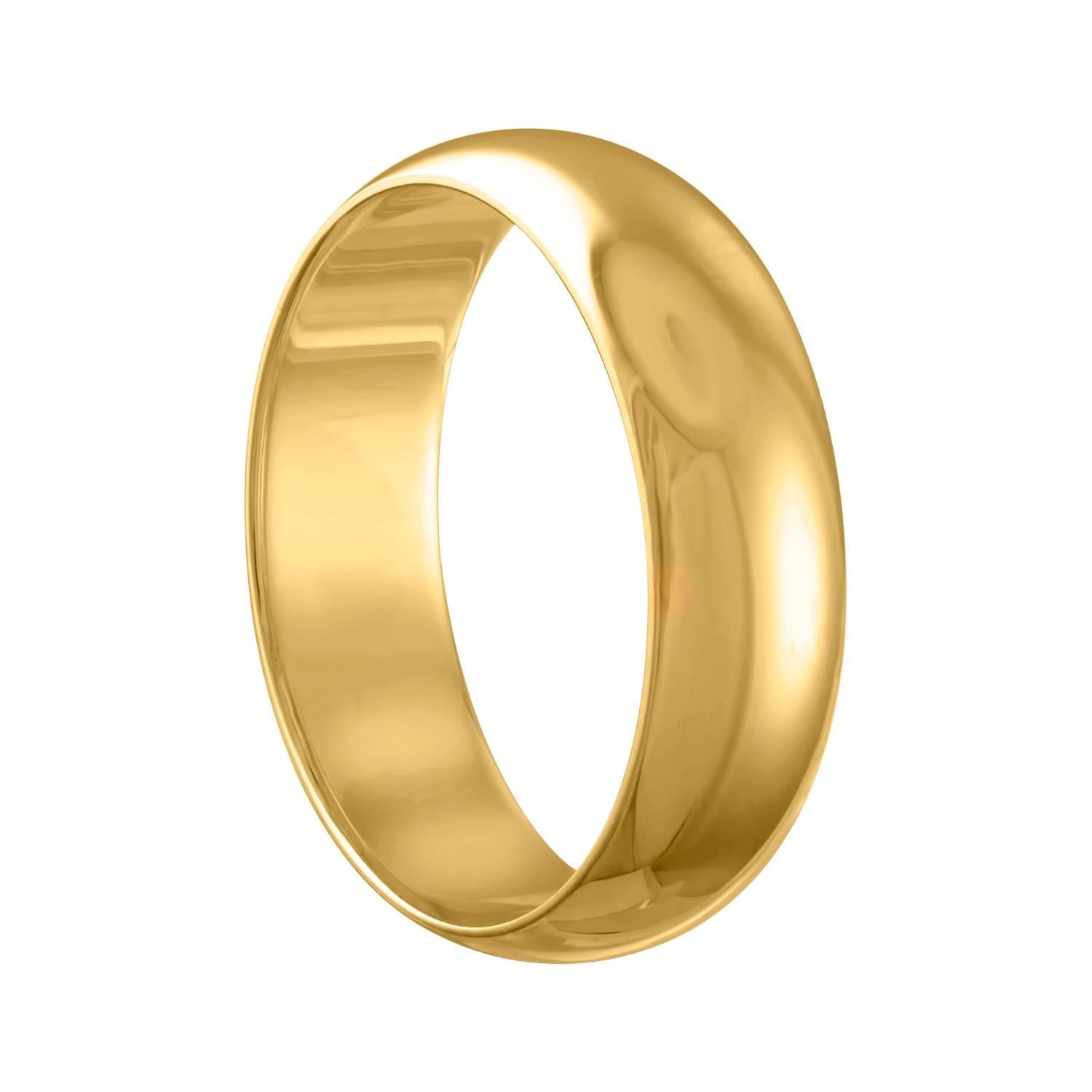 Yellow Gold Wedding Band Ring Size 9