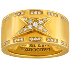 Mauboussin Etoile Divine Goldband Ring Größe 51