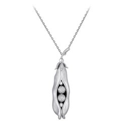 Harry Winston "Two Peas in a Pod" Diamond Gold Platinum Necklace