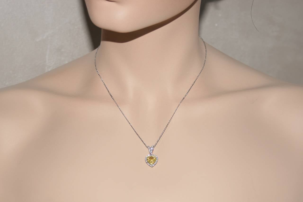 yellow heart necklace