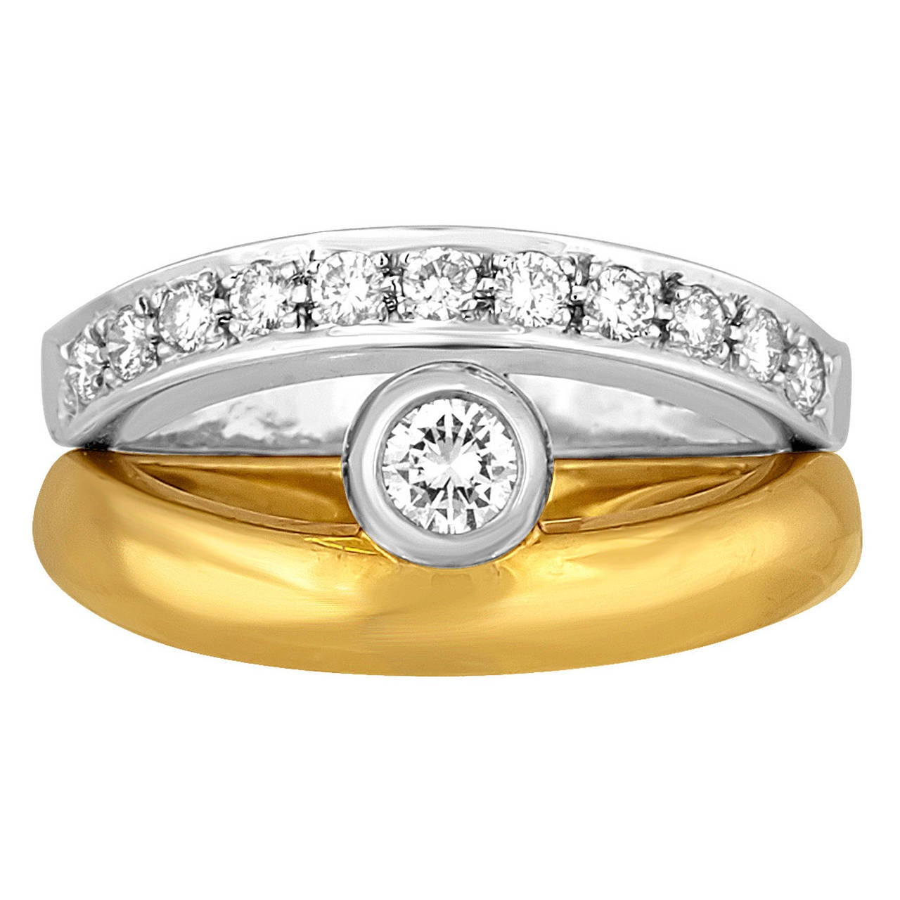 Baraka Reversible Diamond and Gold Ring