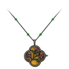 Dickson Yewn Nostalgia Collection Gem Set Gold Locket 2