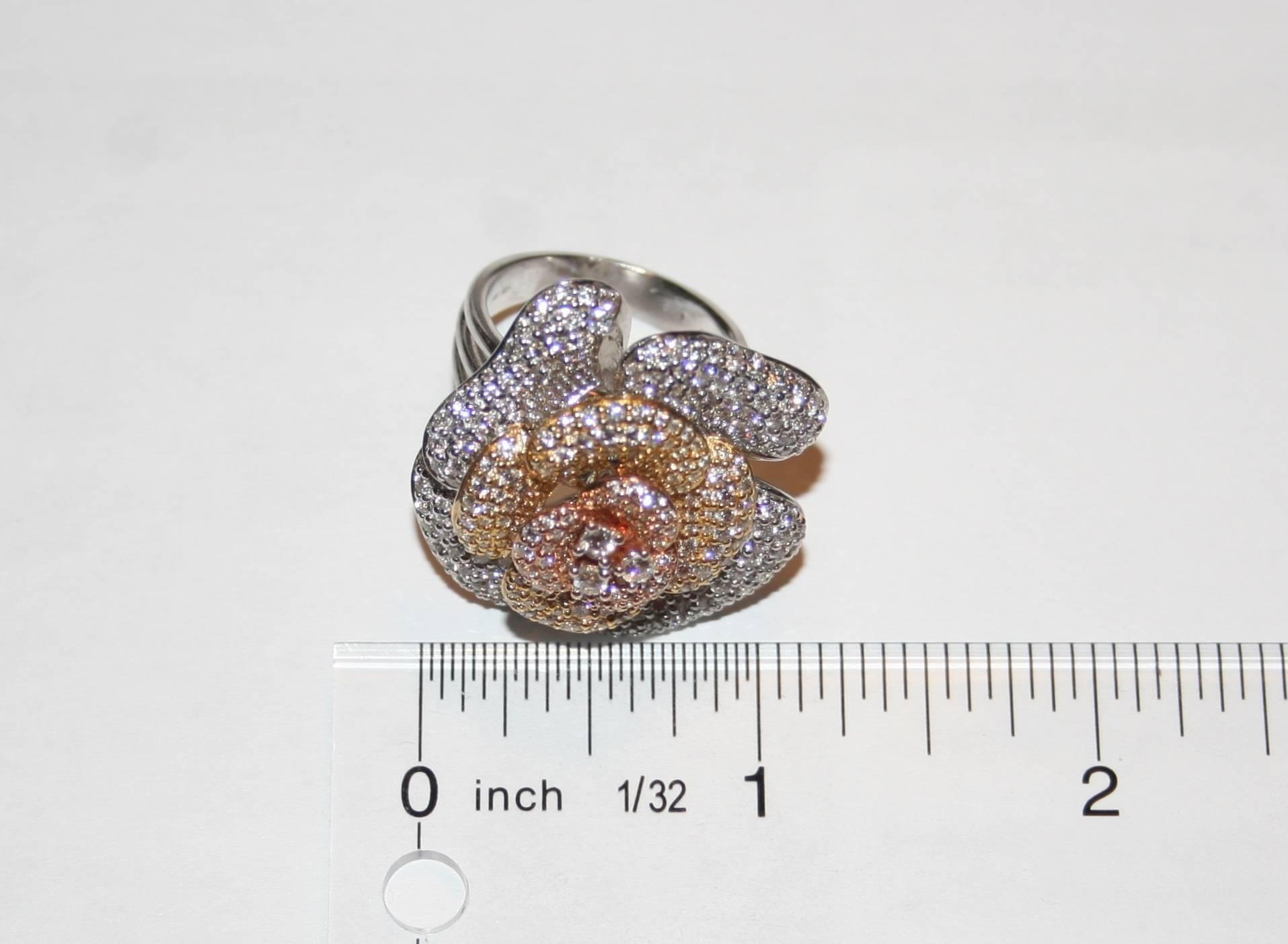 big flower diamond ring