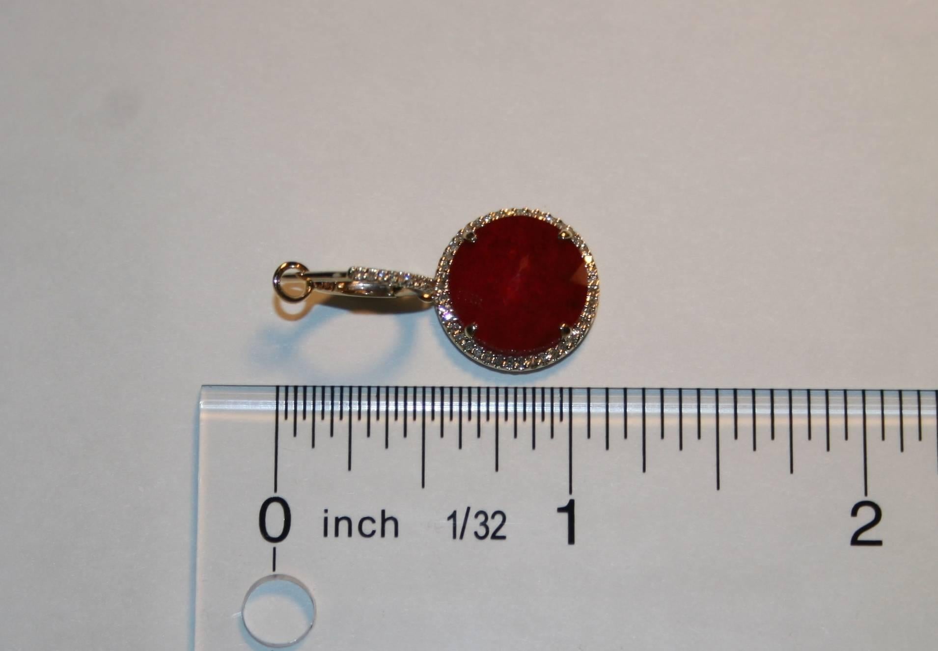 Ohrringe mit 7,00 Karat Rubin-Bergkristall-Diamant in Gold im Zustand „Neu“ im Angebot in New York, NY