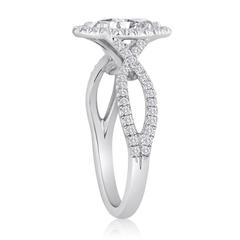 GIA Certified 0.74 Carat Marquise Diamond Gold Engagement Ring
