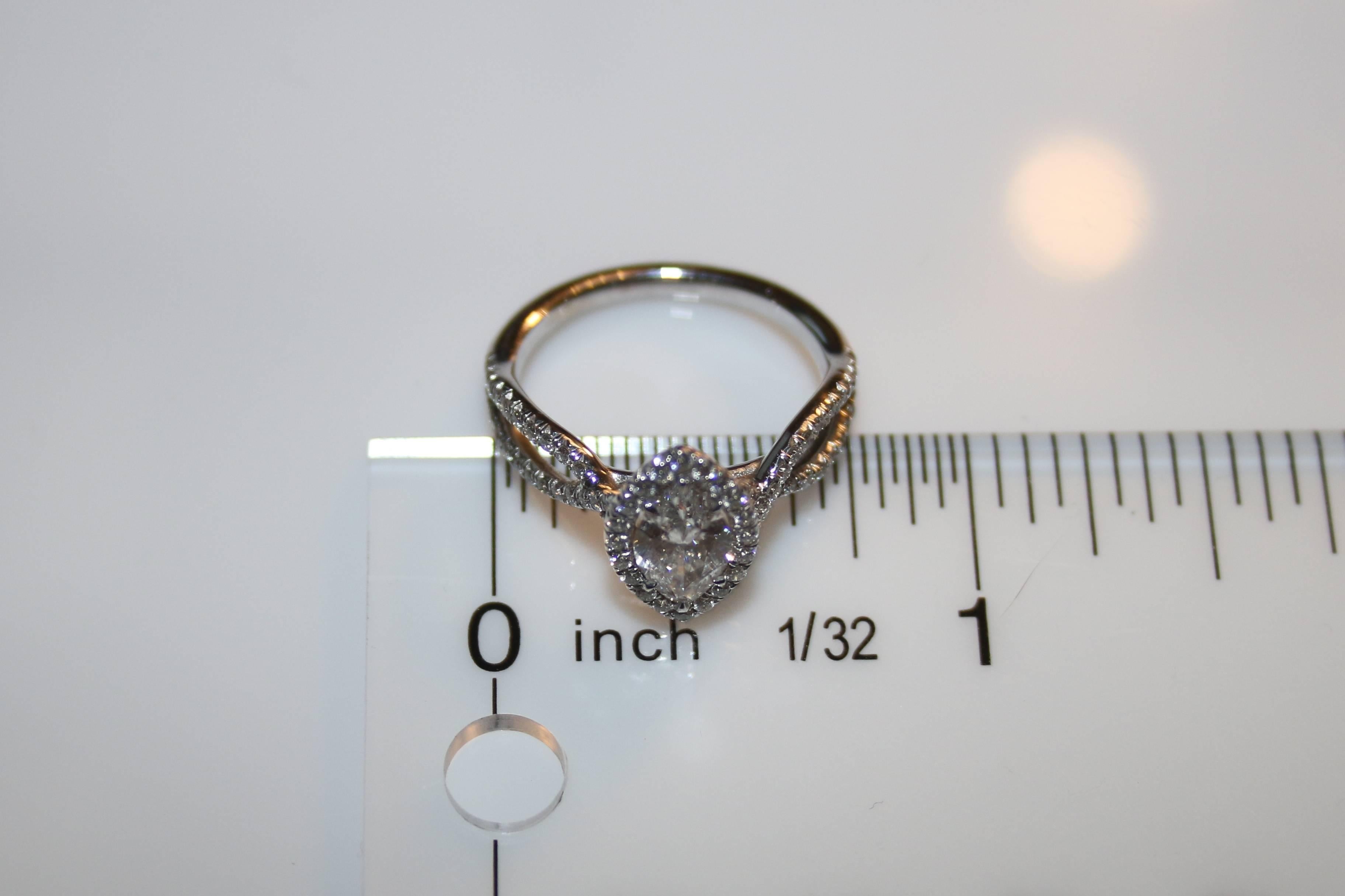 GIA Certified 0.74 Carat Marquise Diamond Gold Engagement Ring In New Condition For Sale In New York, NY