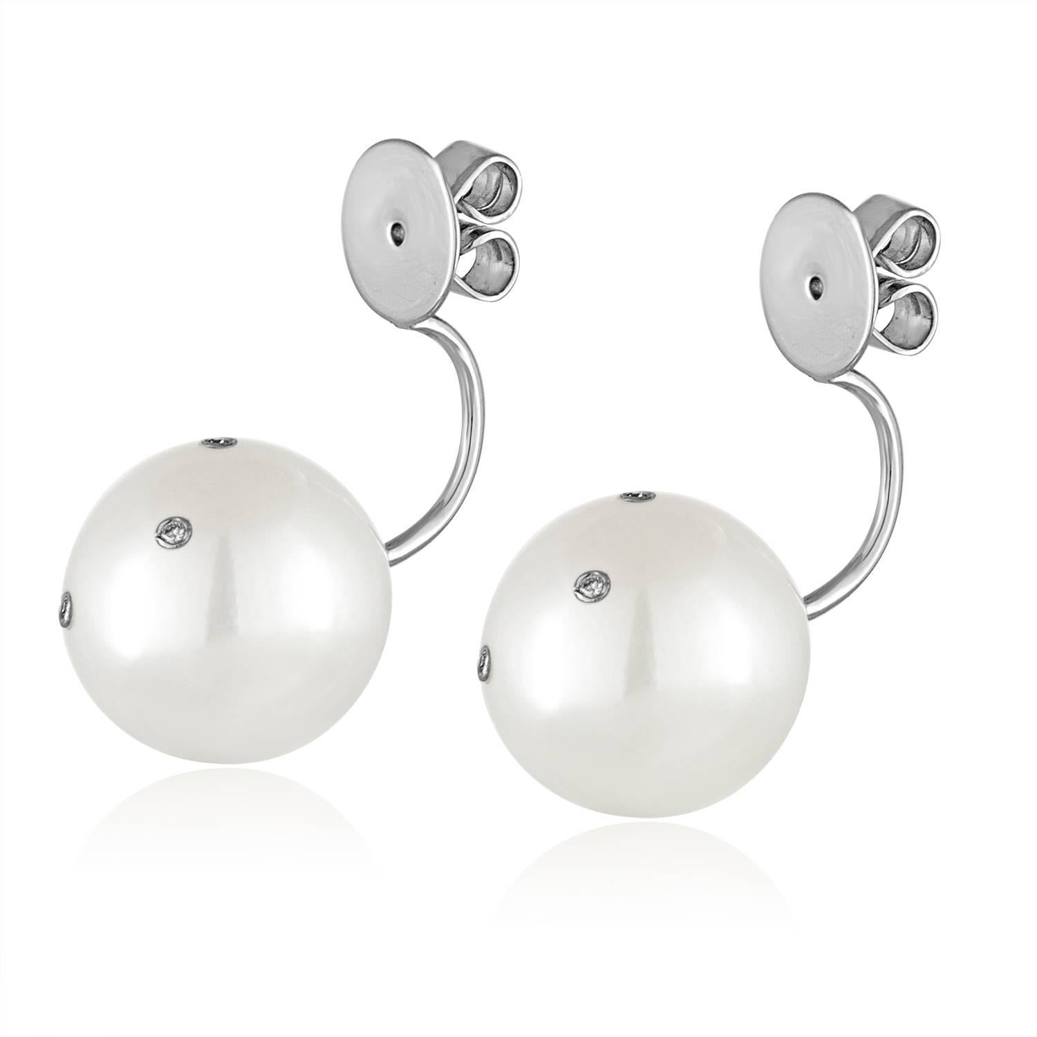 pearl earring jackets for diamond studs