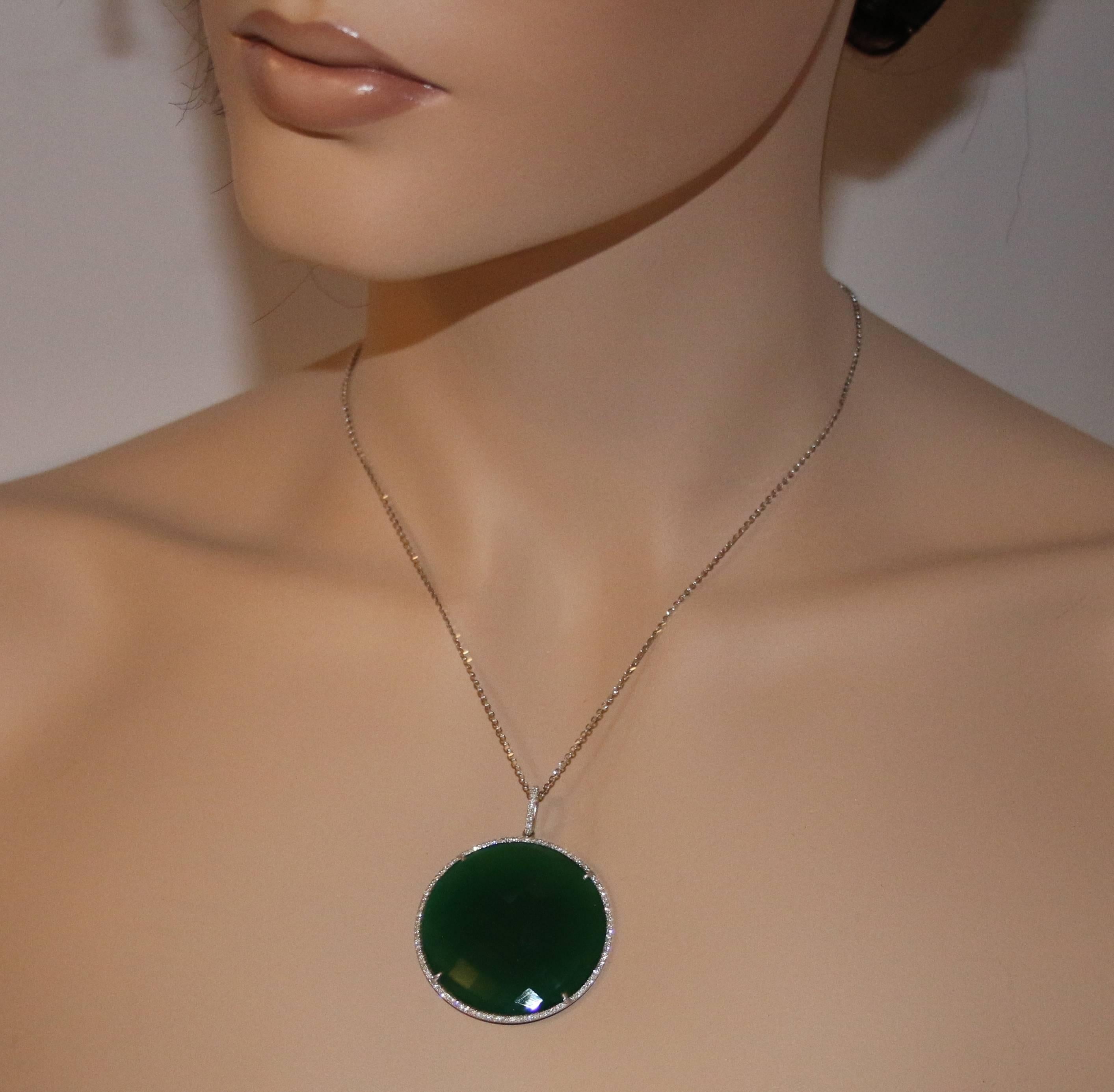 green agate pendant