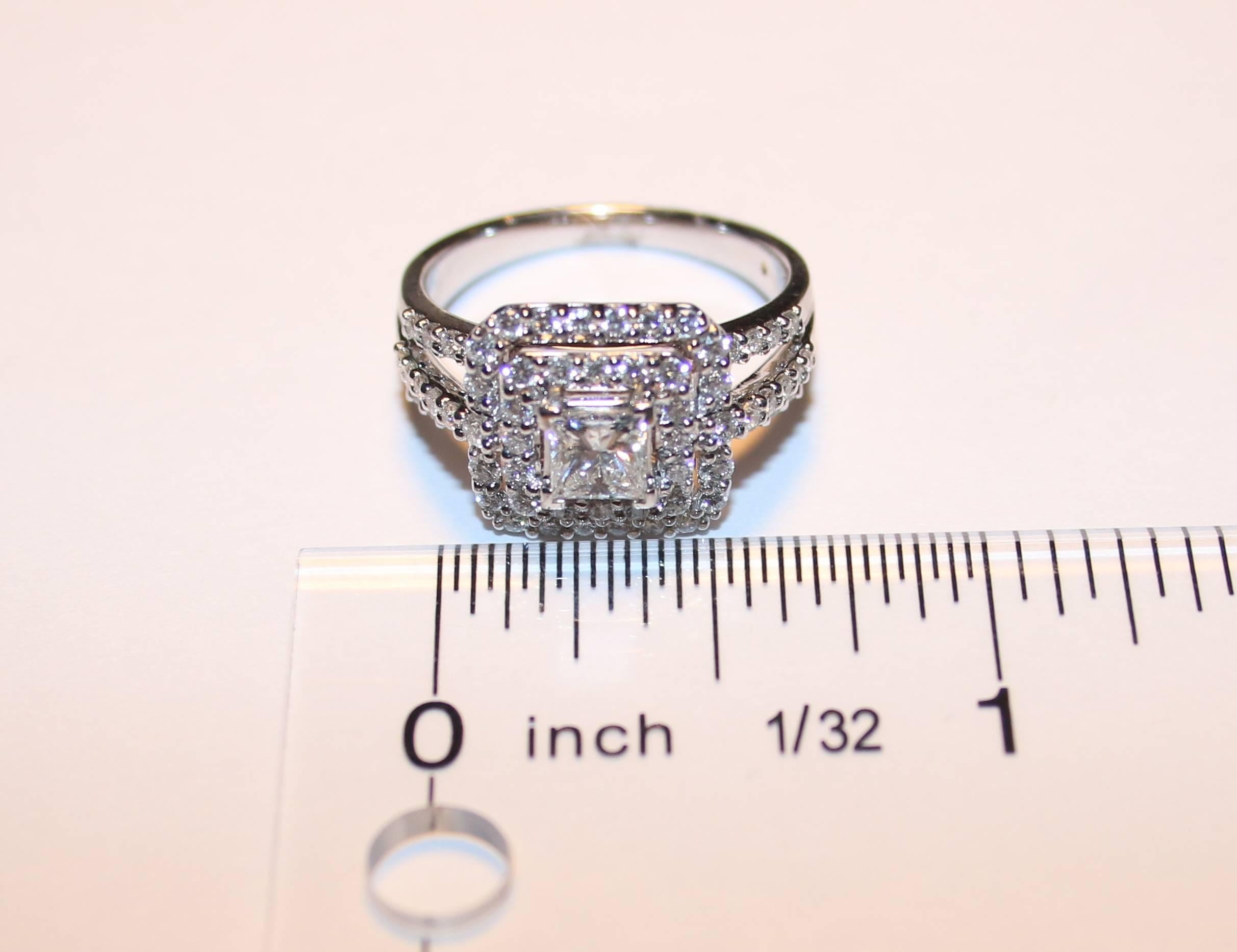 double halo princess cut ring