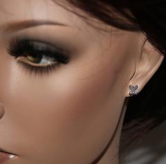 GIA Certified 2.46 Carats G VS1 Cushion Diamond Gold Stud Earrings