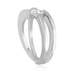 Modernist 0.42 Carats Diamond Gold Engagement Ring