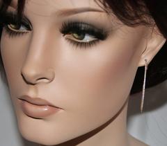 0.75 Carats Diamond Rose Gold Hoop Earrings