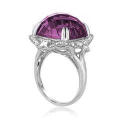 15,48 Karat Amethyst-Diamant-Goldring