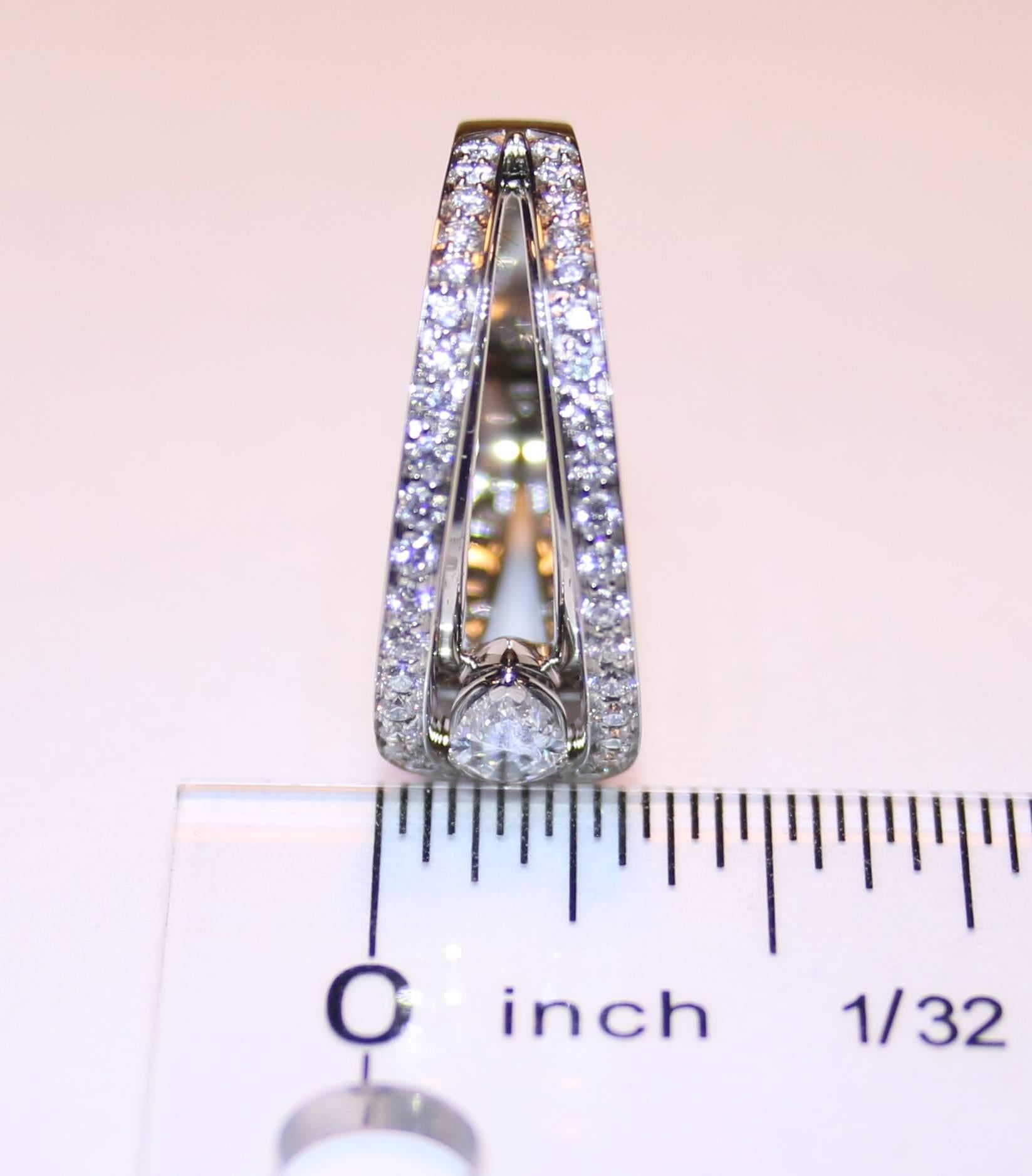 Women's Fred of Paris GIA Certified 0.30 Carat D VVS1 Diamond Platinum Lovelight Ring For Sale