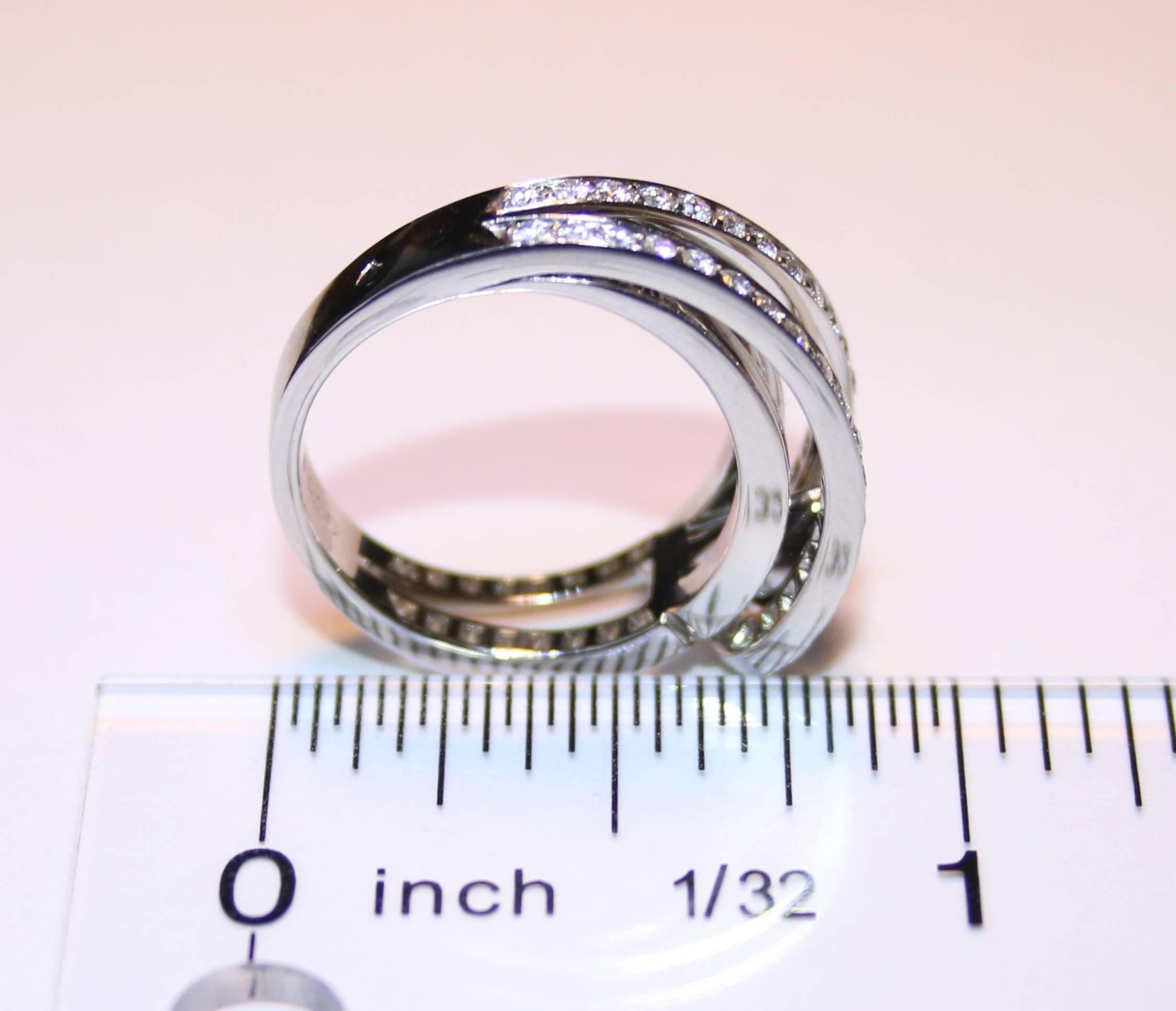 Women's Fred of Paris GIA Certified 0.30 Carat D VVS1 Diamond Platinum Lovelight Ring For Sale