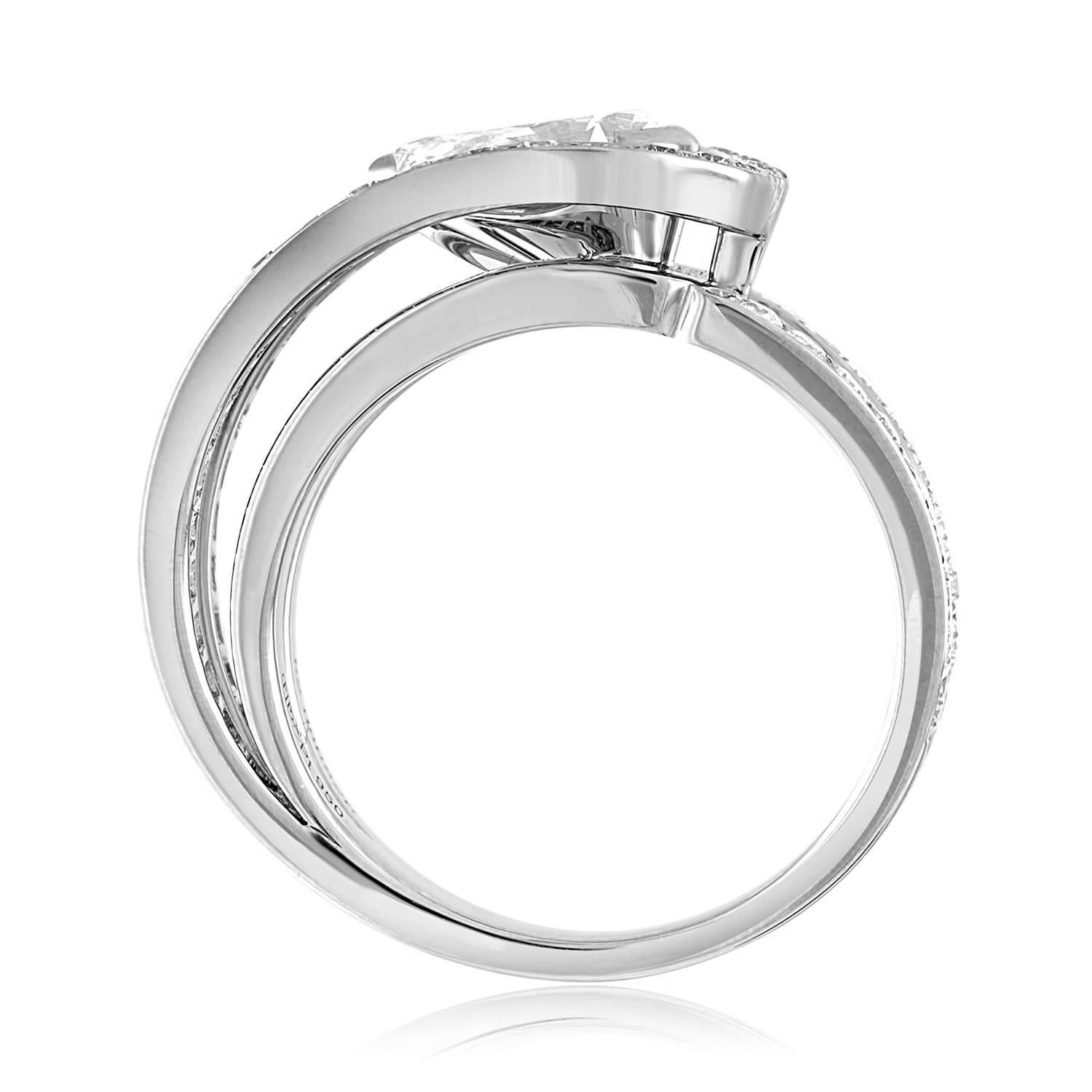 Fred of Paris GIA zertifizierter 1,00 Karat D VS1 Diamant Platin Lovelight Ring (Zeitgenössisch) im Angebot