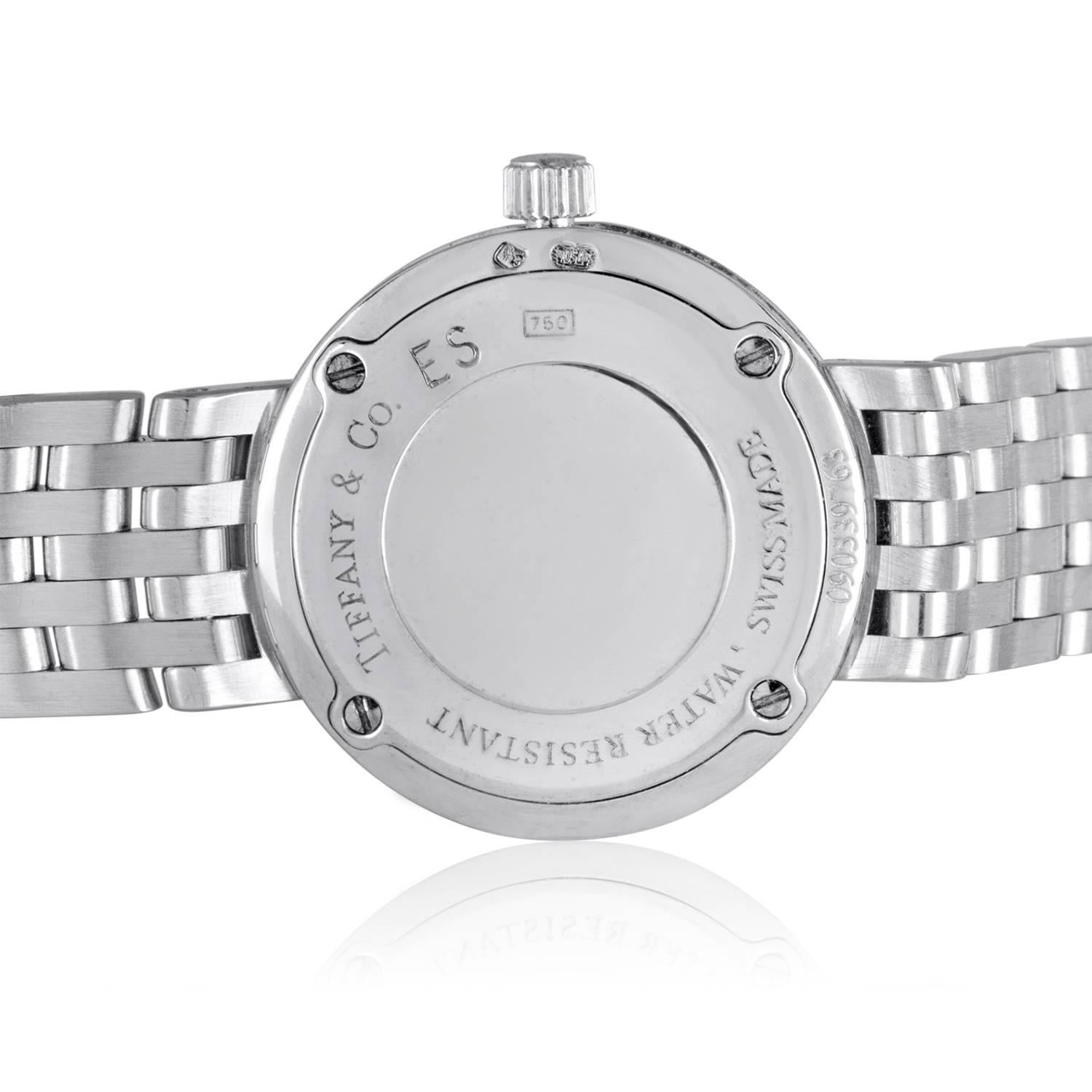 Modern Tiffany & Co. Lady's White Gold Wristwatch For Sale