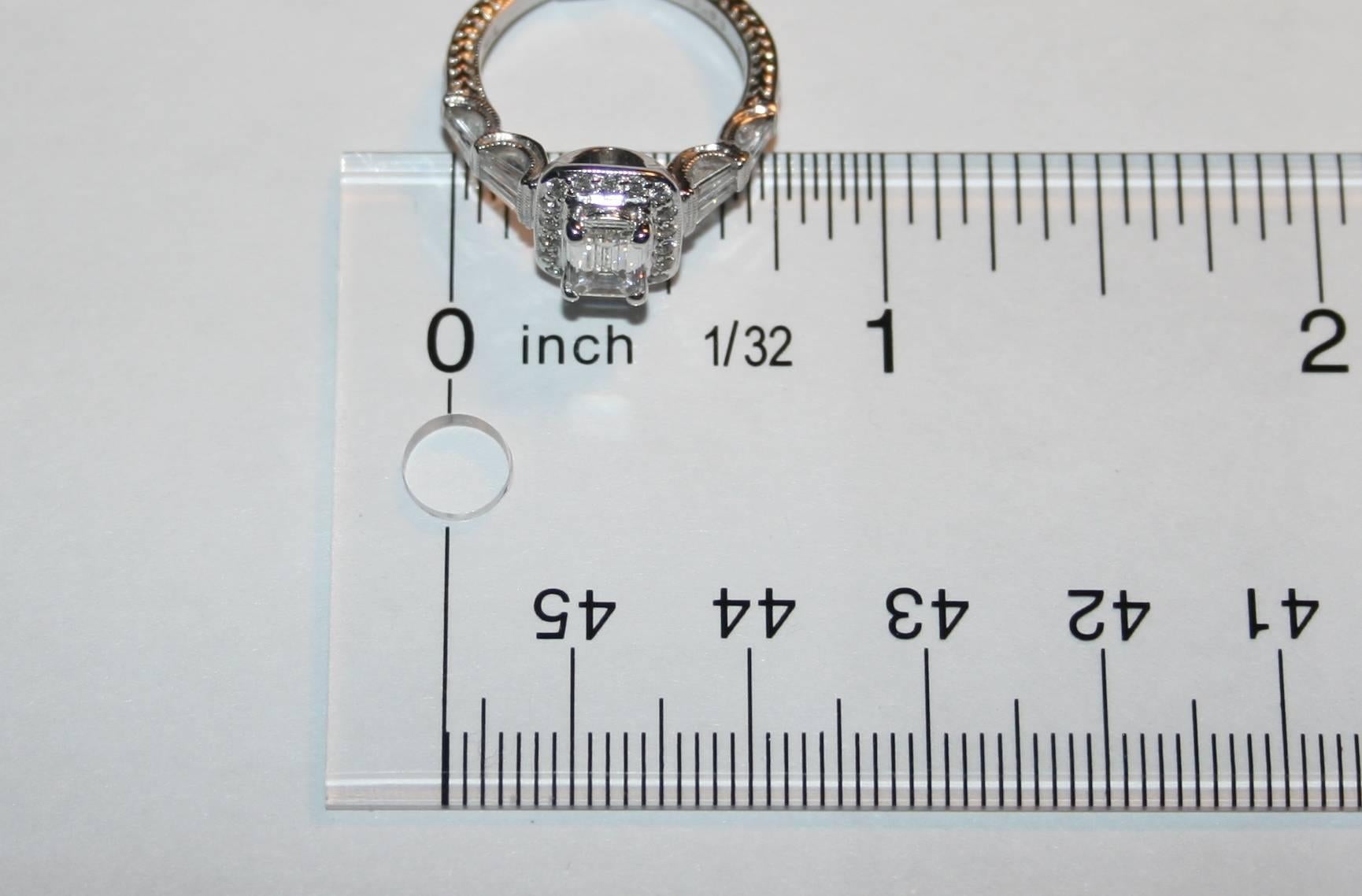 emerald cut filigree engagement rings