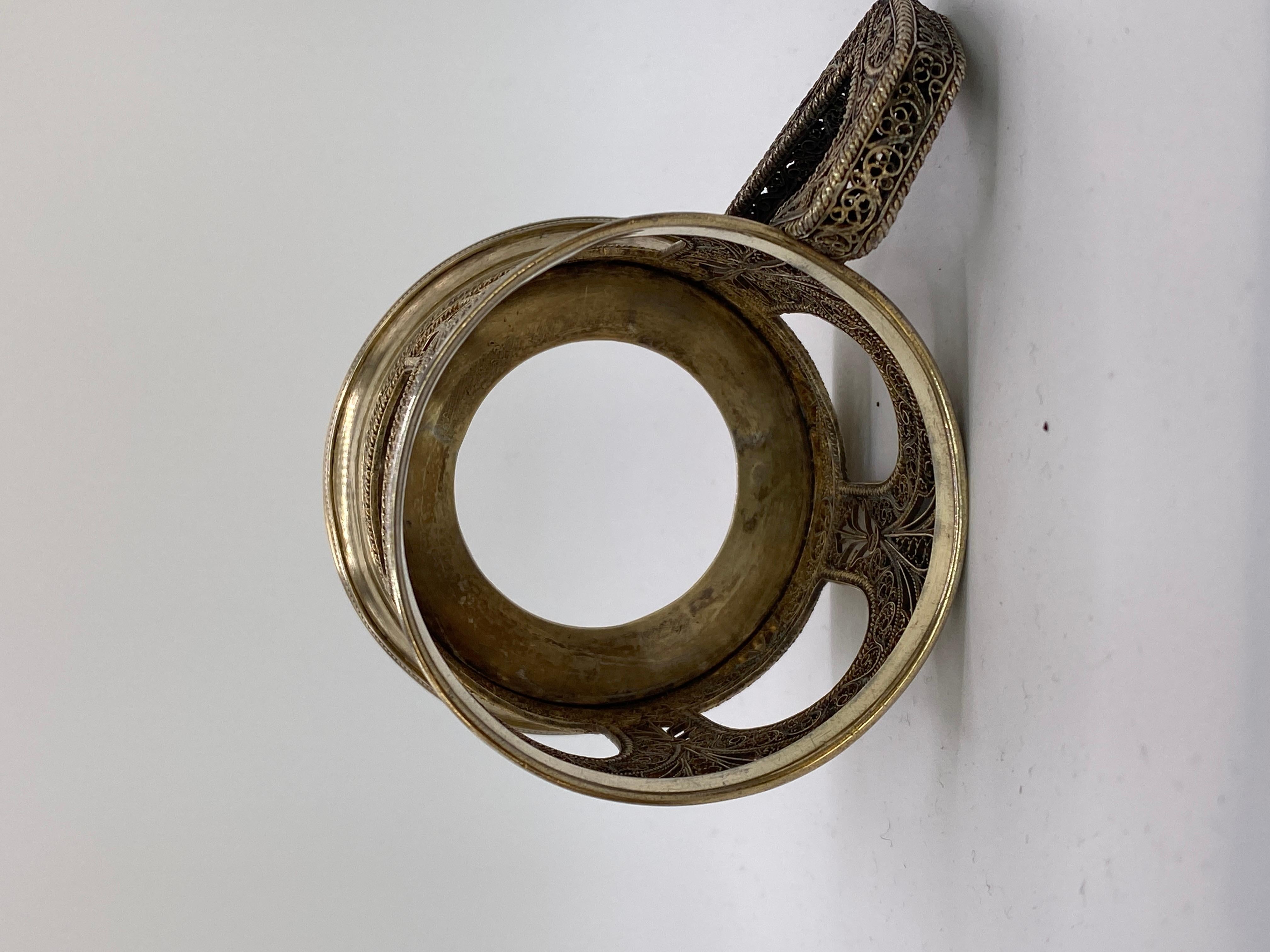 da uomo o donna Porta tazze da tè in argento dorato 875 dell'URSS/Russia/oggetto da collezione del 1930-1940 in vendita