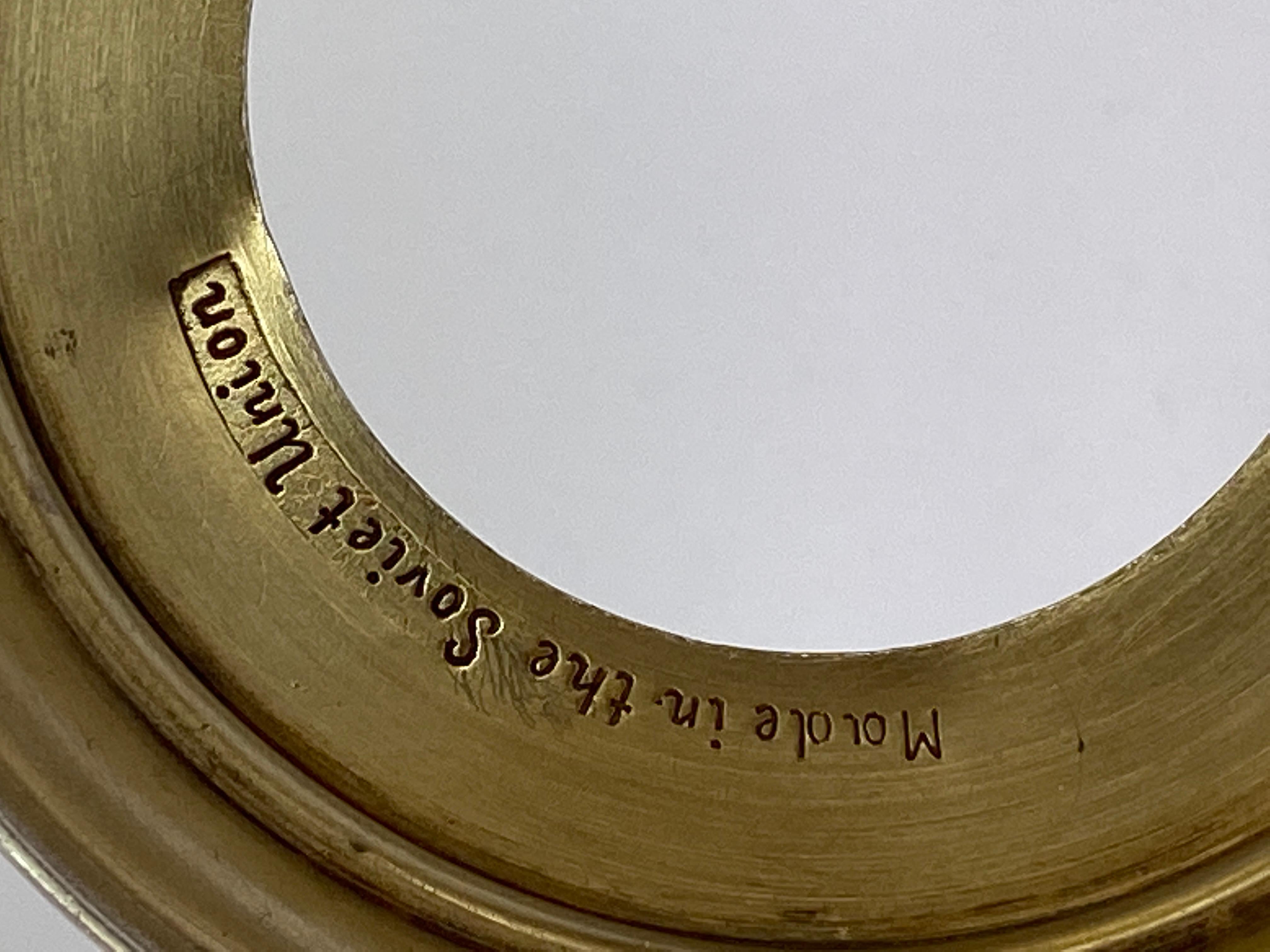 Porta tazze da tè in argento dorato 875 dell'URSS/Russia/oggetto da collezione del 1930-1940 in vendita 6