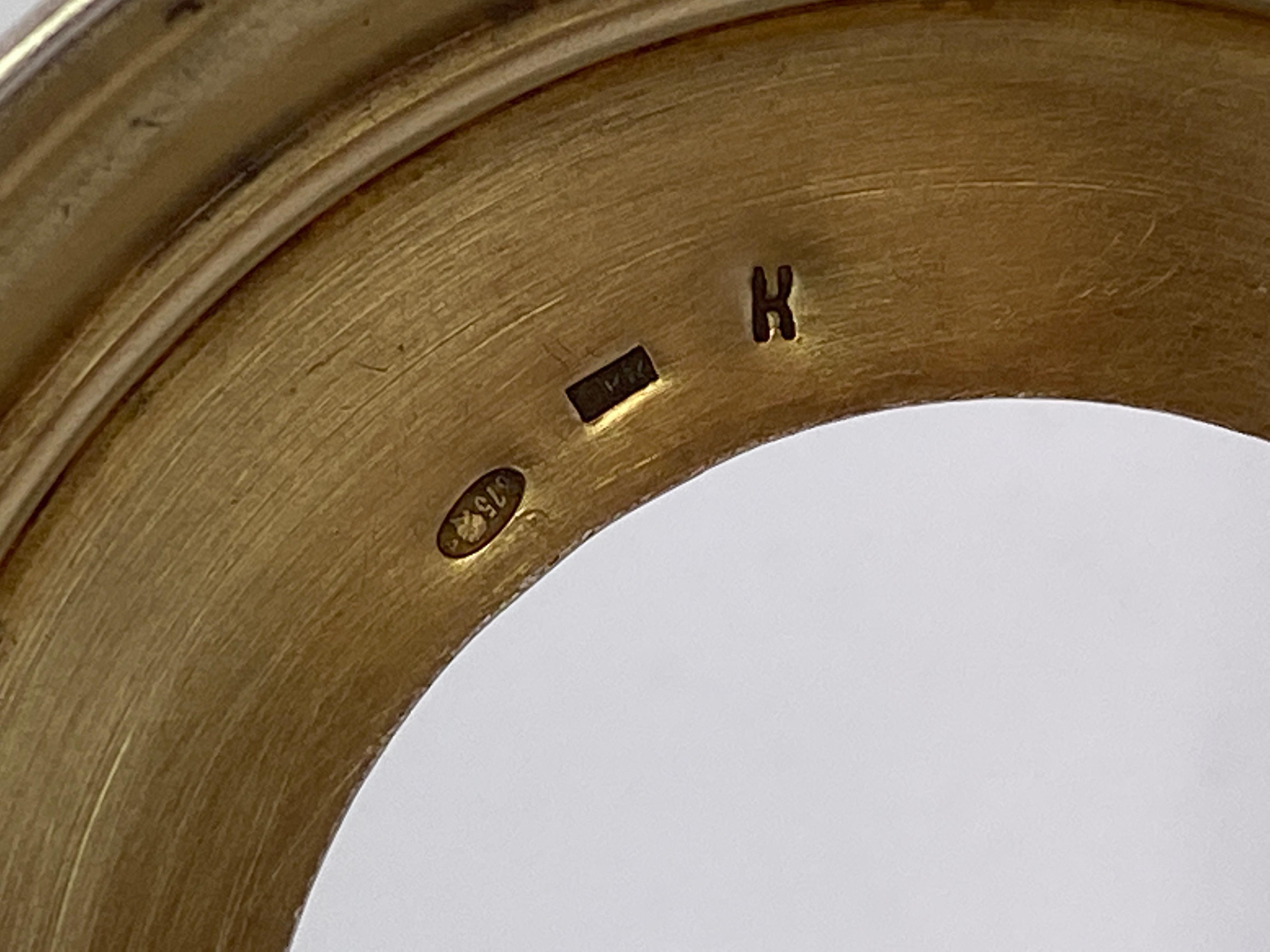 Porta tazze da tè in argento dorato 875 dell'URSS/Russia/oggetto da collezione del 1930-1940 in vendita 7