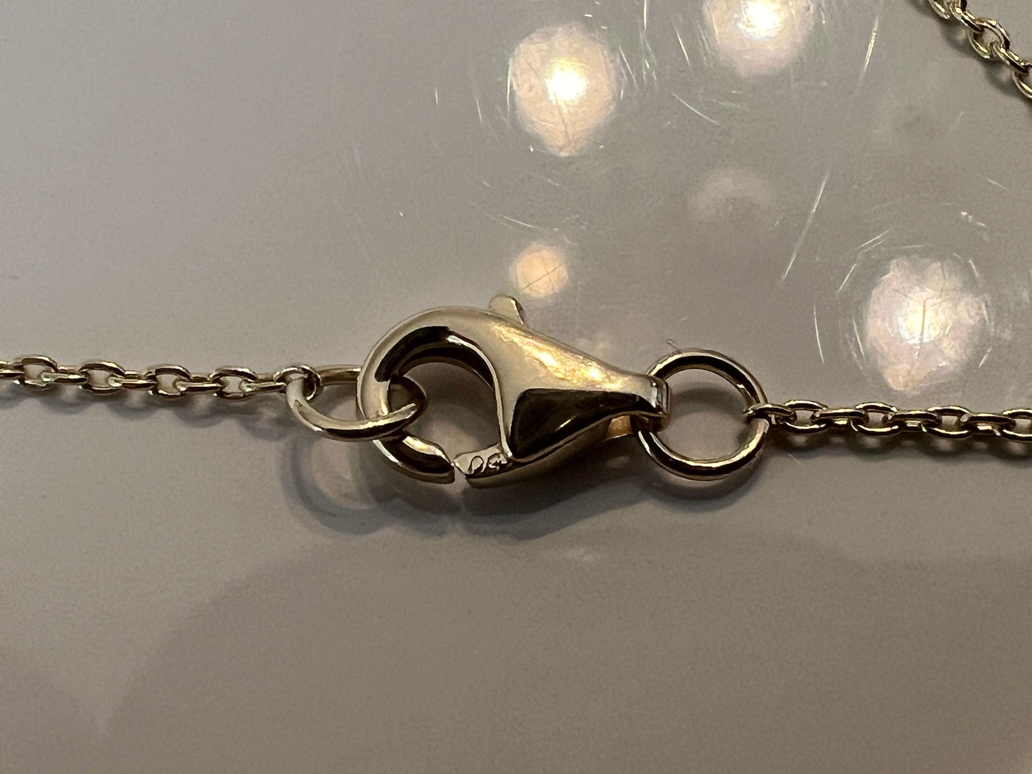 Collana in oro giallo 18 carati con diamanti da 0,40 carati in vendita 3