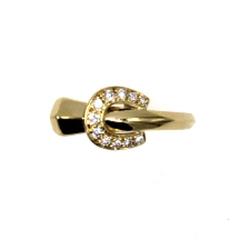 Cartier Diamond  Yellow Gold HorseshoeRing