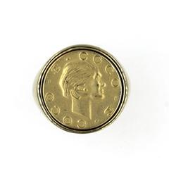 Coco Chanel Coin Gold Signet Fashion Ring