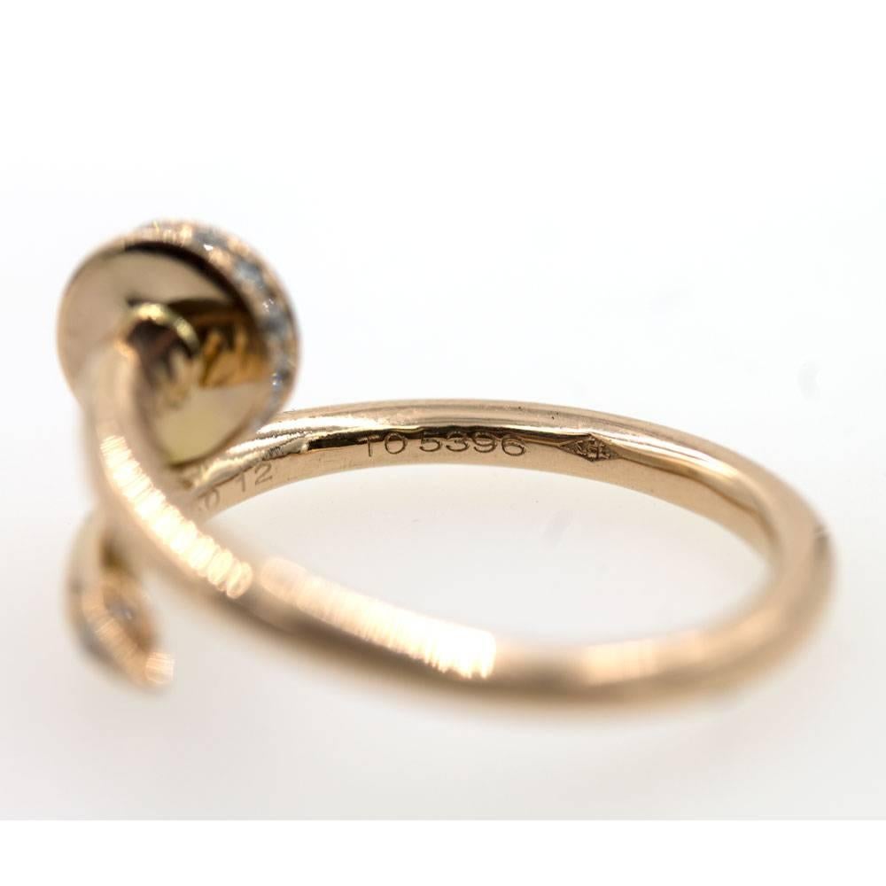 Cartier Juste Un Clou Diamond Gold Ring In Excellent Condition In Boca Raton, FL